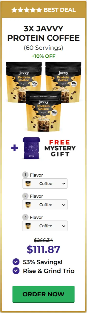 Javvy Protein Coffee best offer package price